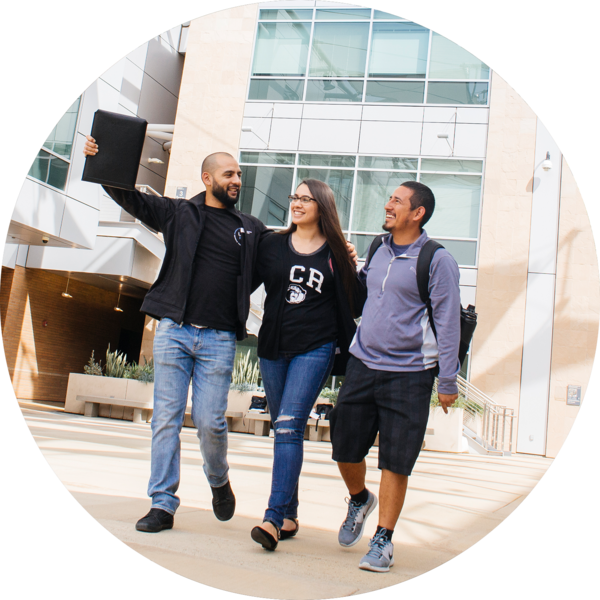 students walking at Watkins